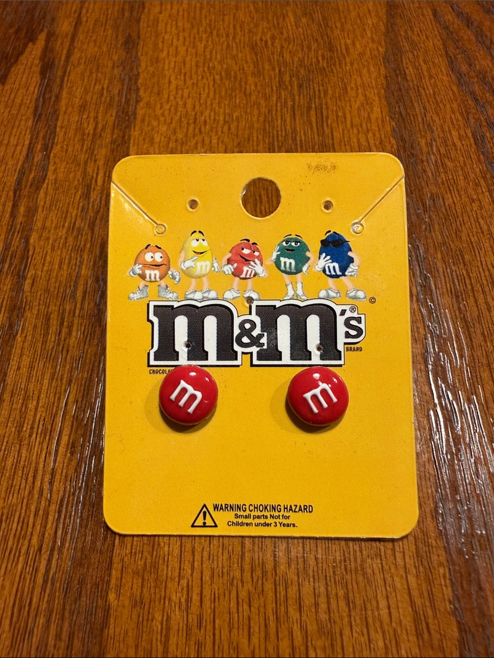 M&M'S Red Candy 'm' Stud Earrings for Kids